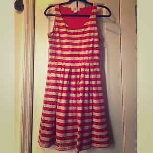 Orange and Cream Striped Dress